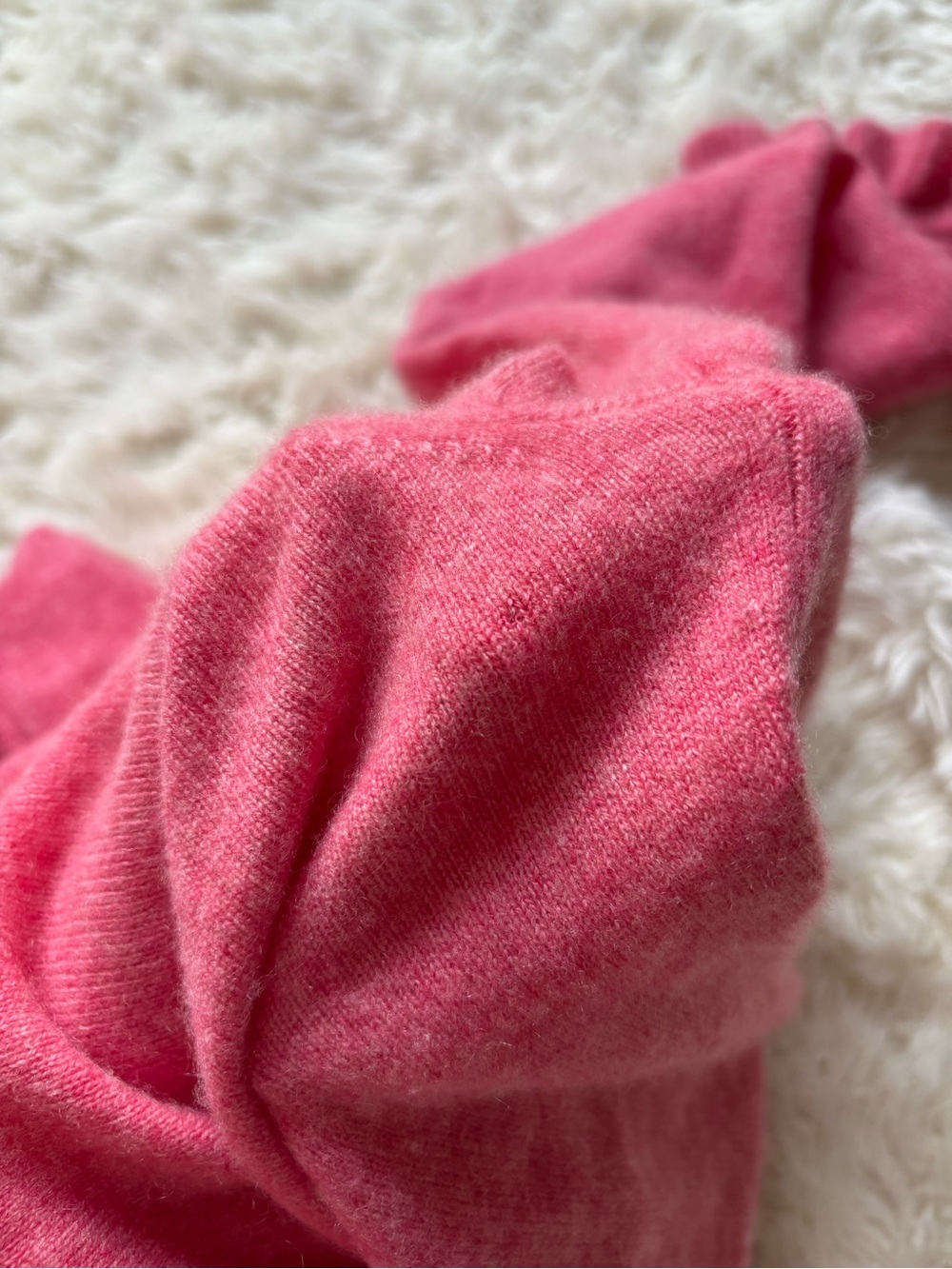 Pure Collection Pink Ruffle-Trim Cashmere Cardigan - Picture 9 of 13